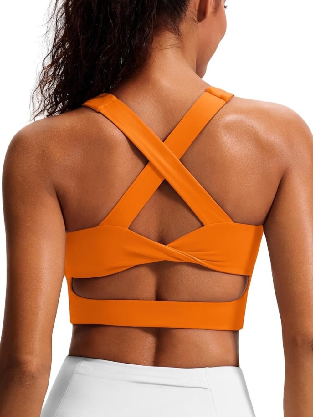 〽️ Women's Orangetiger Sports Bra Longline Wirefree Padded Medium Cropped Tops